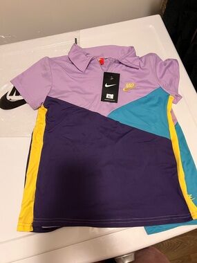 Nike Matching Shirt and Shorts - Lavender/Purple/Teal/Yellow